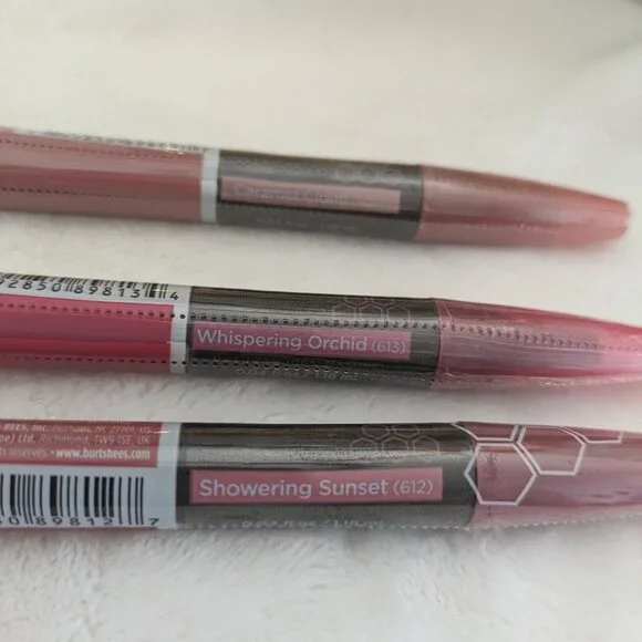 🌸 Burt's Bees Tinted Lip Oil Caramel Cloud, Whispering Orchid, Showering Sunset - Picture 2 of 16